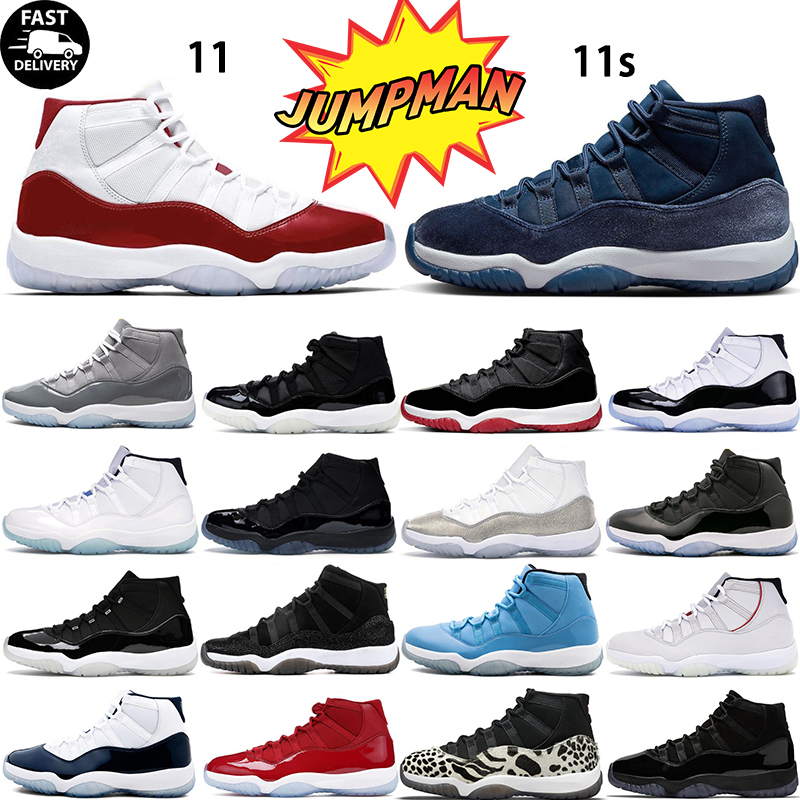 

5A original jumpman 11 11s basketball shoes Midnight Navy cherry cool grey 72-10 Bred Concord Legend Blue Gamma Space Jam Heiress Sports