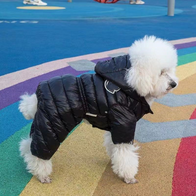 

Dog Apparel Winter Fasion Unisex Dog Clothes Cat Vest Sweater Designers Letter Pet Clothing For Puppy Sumsum Coat Sweatshirts Thickened pet down cotton jacket, Black