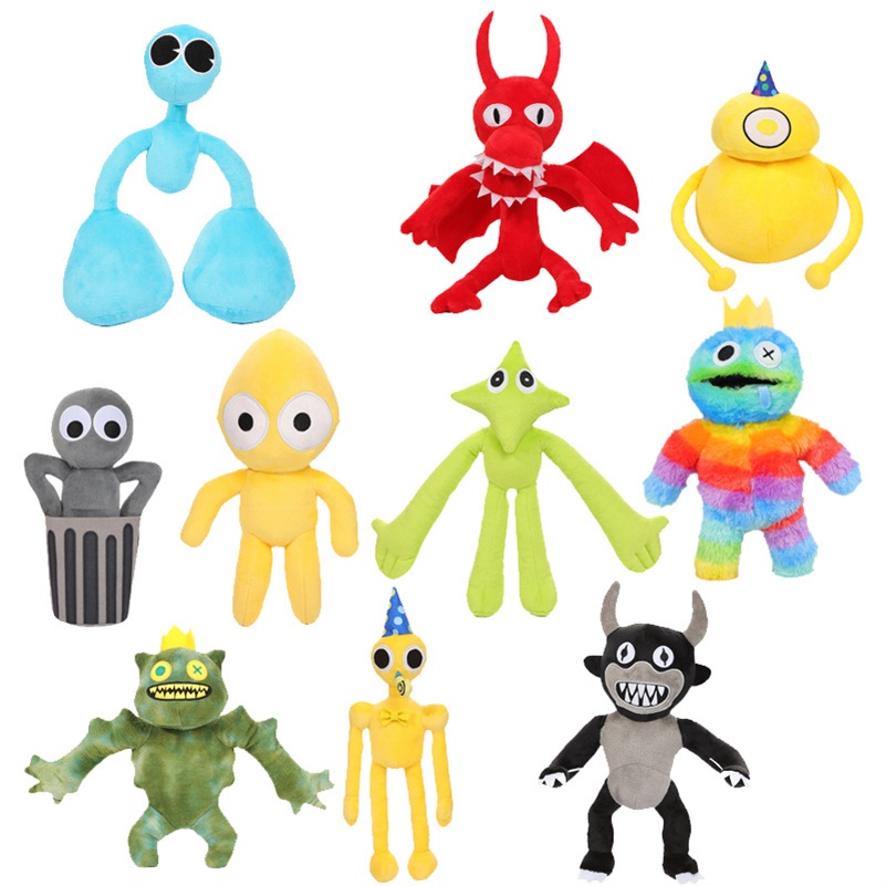 

Robloxed Rainbow Friends Villain Plush Toy Long Hand Monster Soft Stuffed Animal Halloween Christmas Gift For Kids Toy, Mix colors