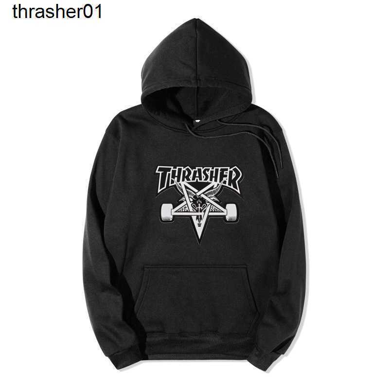 Men's Hoodies designer Sweatshirts fashion men's Hooded Sweater loose flame sweater men's thrasher printed hoodie