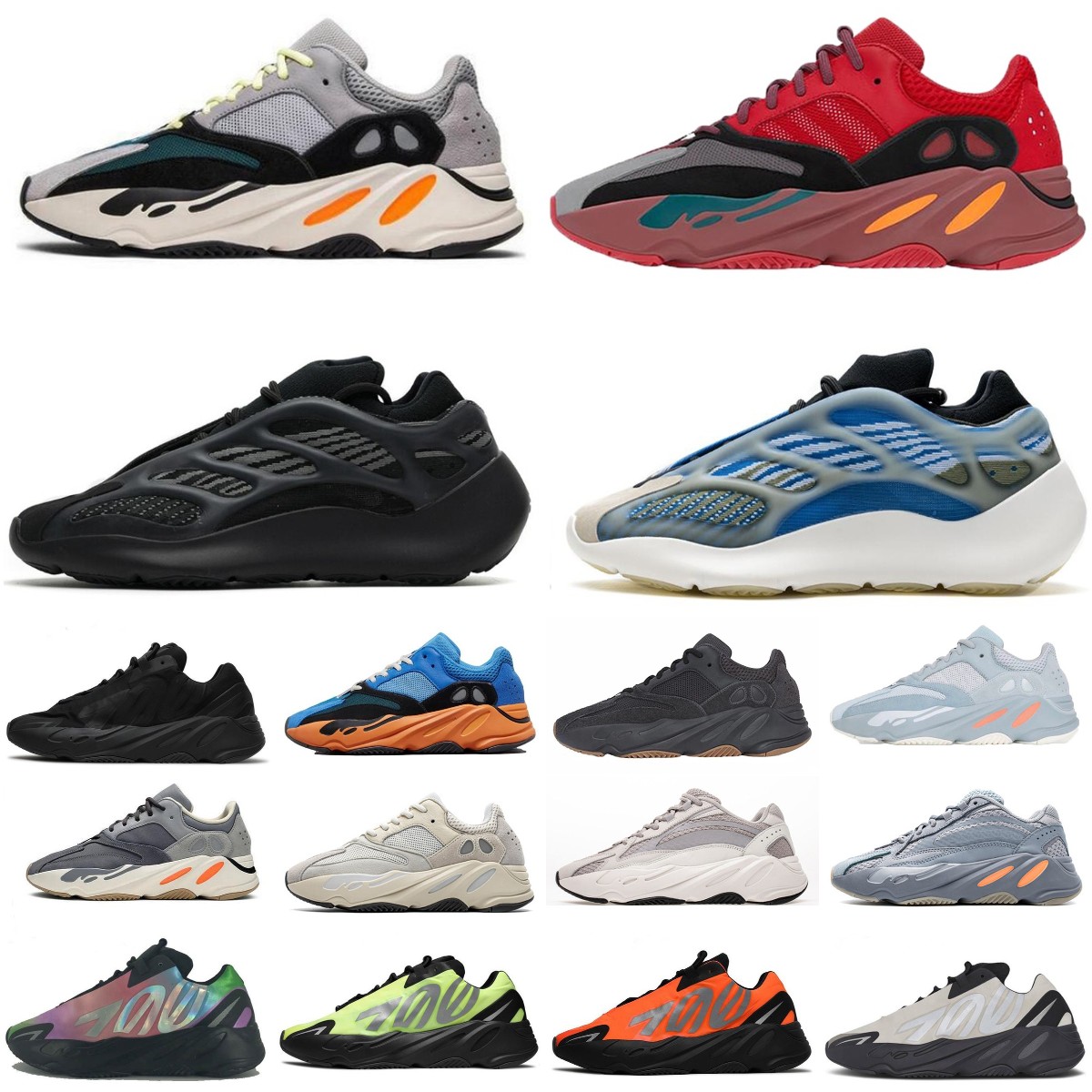 

NEW kanyes 700 v1 Running Shoes 700s v3 Azael Alvah Dark Glow Arzareth Copper Fade Carbon Safflower Clay Brown v2 Static Vanta Tephra Geode Men Woman shoe Sneakers, Box