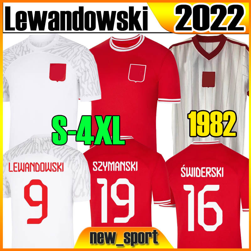 

XXXL 4XL 2022 LEWANDOWSKI Men Soccer Jersey WORLD CUP Home away 22/23 red white GROSICKI #11 PISZCZEK MILIK PoLAnD Retro 1982 Jerseys football Men Shirts uniforms, 21 22 home
