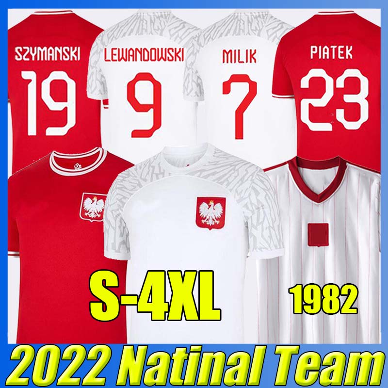

4XL 2022 PolandS LEWANDOWSKI national team Soccer Jerseys 22/23 MILIK PISZCZEK PIATEK GROSICKI KRYCHOWIAK ZIELINSKI BLASZCZYKOWSKI 1982 retro football shirts, Bolan 22-23 home