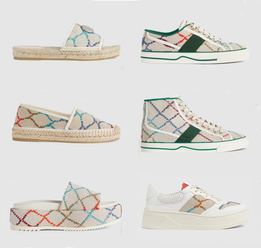 

womens fashion slippers espadrilles slides white multicolor Tennis 1977 Chunky Sneakers