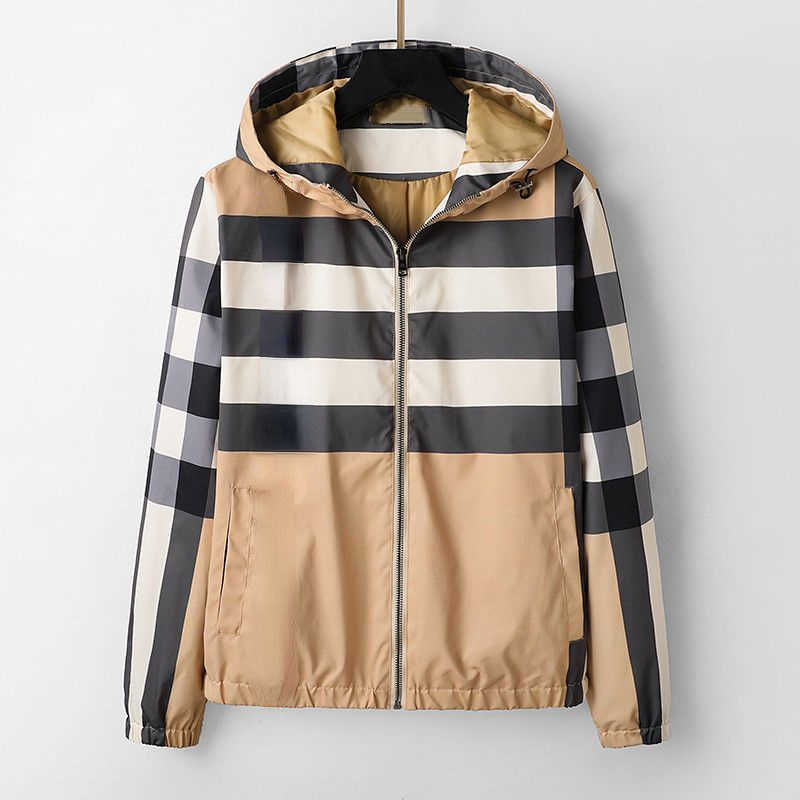

Bby mens jacket designer hoodie stripe zip cardigan coat casual men women hooded jackets nylon windbreaker, Color1