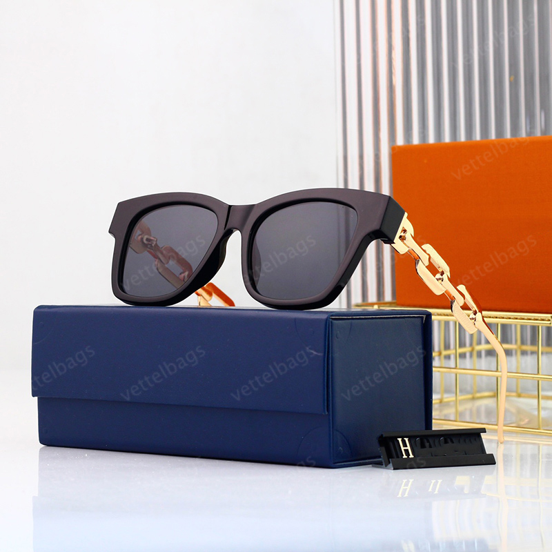 

Fashion Sunglasses Frames Designer Sunglass for Women Men Fashion Oversized Sun Glasses Outdoor Eyeglasses Goggles Eyewears Chain Frame with Box Luxury Quality
