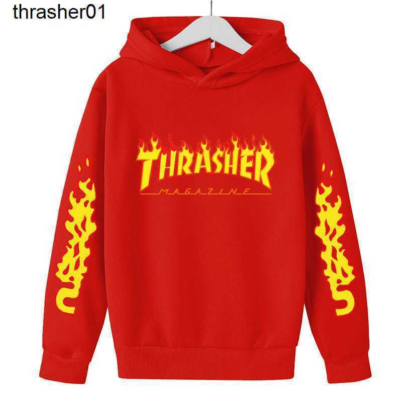 Men's Hoodies designer Sweatshirts Thrasher flame hooded men's women's wear winter new long sleeve cotton printed Street Sweatshir