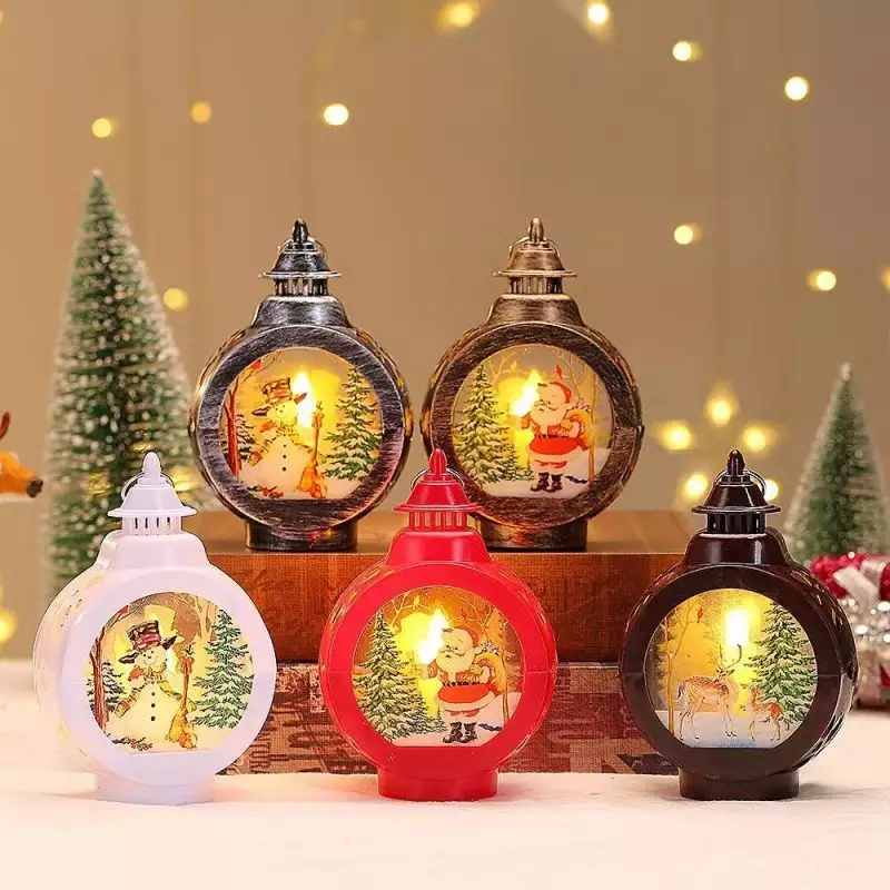 

Sublimation Christmas LED Lantern Light Decorations Christmas Tree Ornament Lights