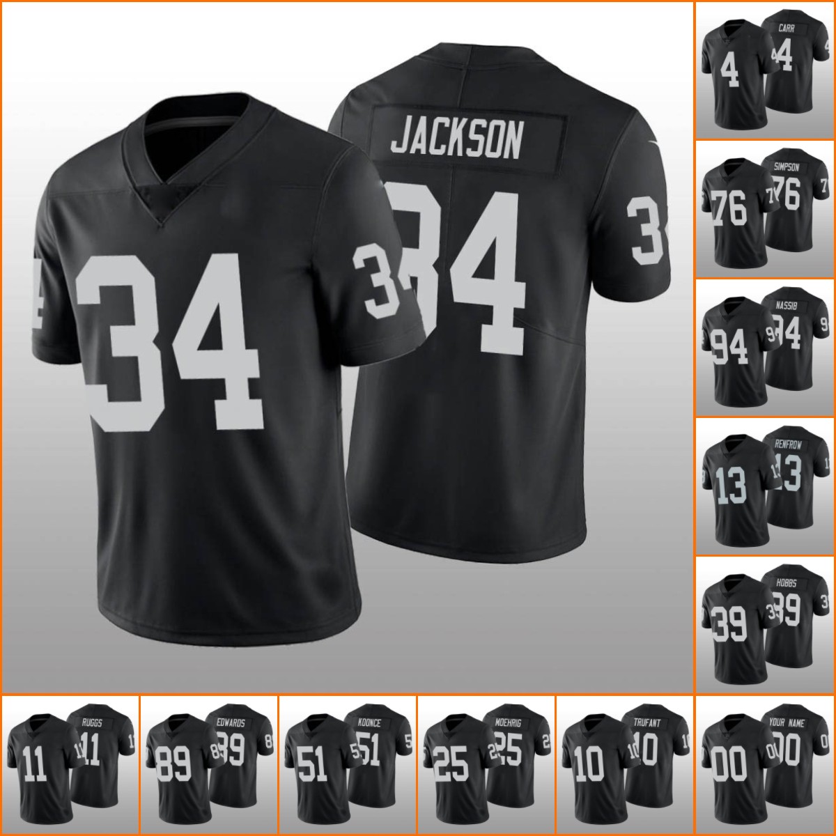 

Jersey Custom Las Vegas''Raiders''Men #8 Marcus Mariota 4 Derek Carr 34 Bo Jackson 28 Josh Jacobs''NFL''Women Youth Jersey Wholesale