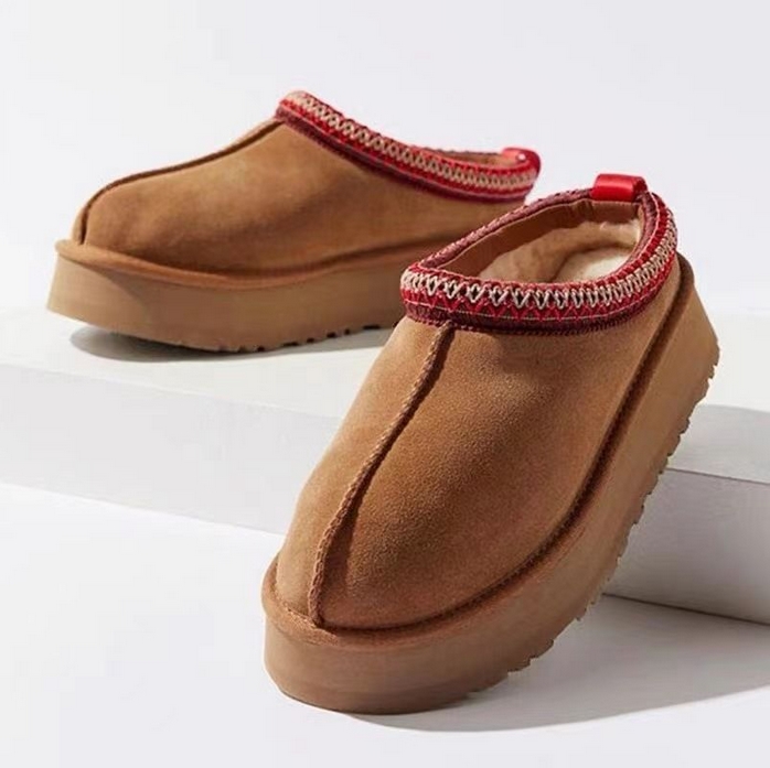 

Designer Boots Australian Women Snow Boot Warm Platform Indoor Australia Tazz Slipper House Shoe Winter Lazy Fur Booties Ladies Slope Heel Shoes, Shipping