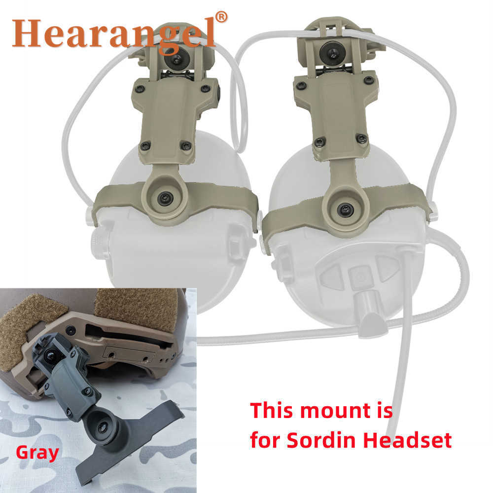 MP3 4 Docks Cradles Tactical Helmet Wendy's Rail Adapter ARC Holder for SORDIN MSA Headset Anti-noise Cancelling Airsoft Shooting Earmuffs U-image-812126519