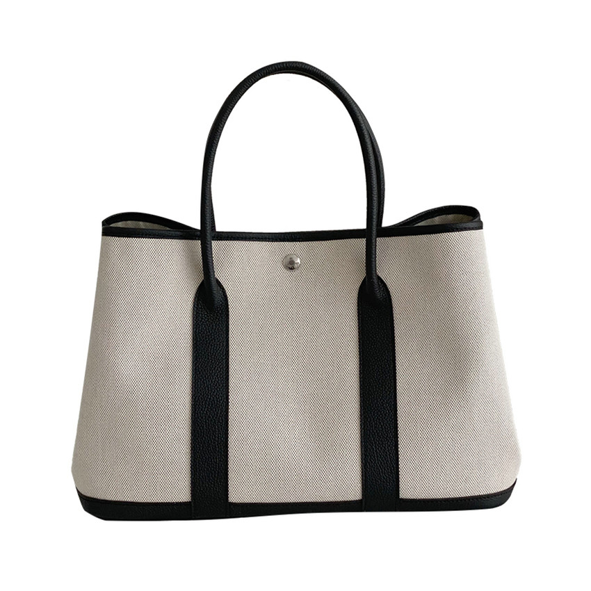 

9A Top Designer bags Garden Party Handbag Large Capacity Shopping bag Fashion Classic Women's bag Luxury Custom Made Canvas Brand bags Handmade Wax Thread, Black
