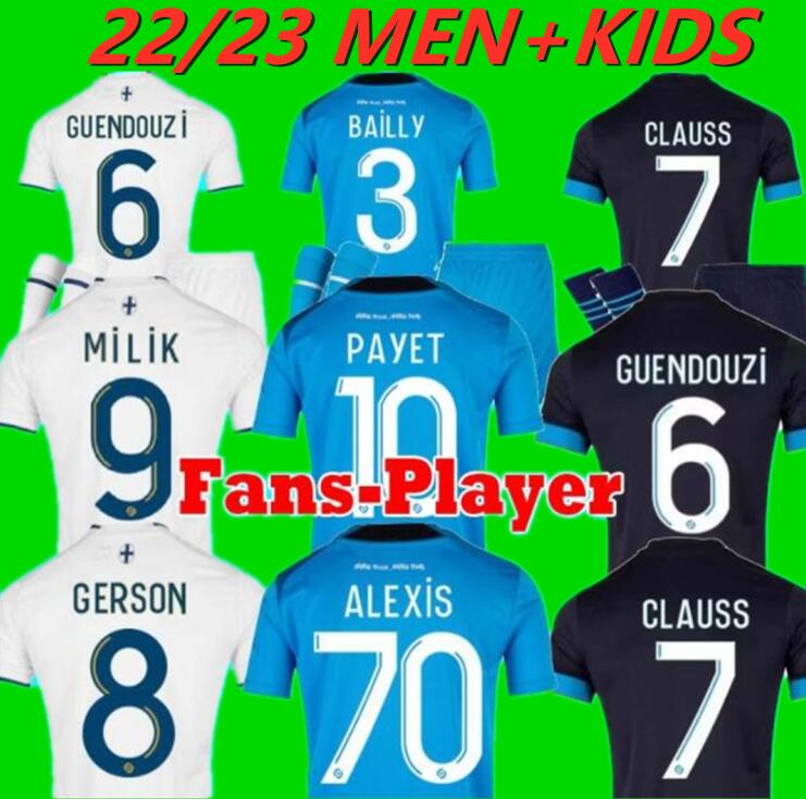 

Maillot 2022 ALEXIS SANCHEZ Soccer jerseys Fans Player Version Maillots foot 2023 UNDER BALR PAYET 22 23 GERSON Men jersey GUENDOUZI Kids shirts