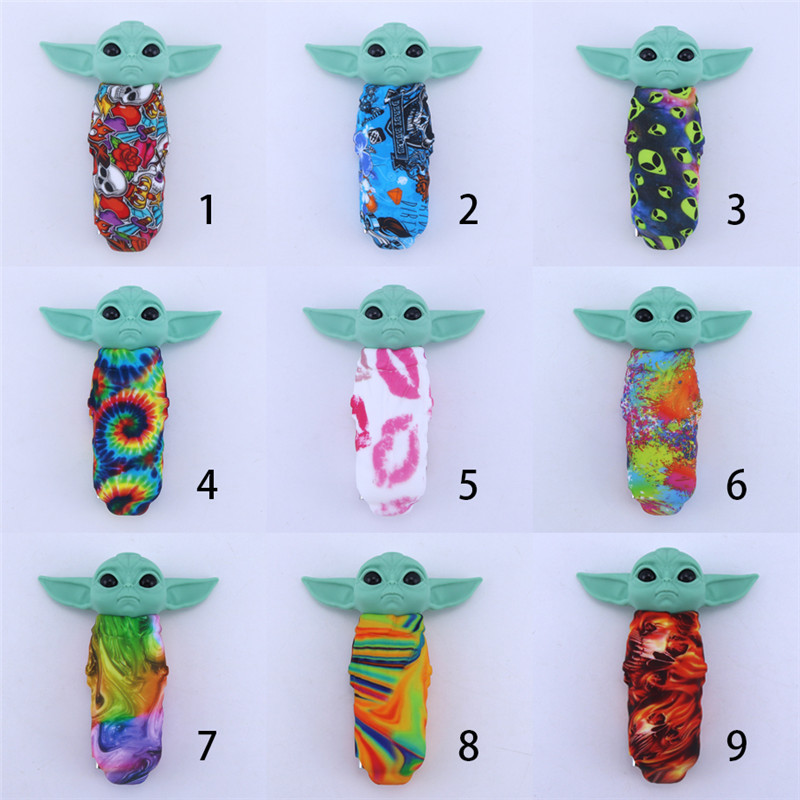

Baby Shape 4.6" Unbreakable Silicone Pipes Hand Bongs With Glass Bowl For Smoking Tobacco Dabber Oil Rigs