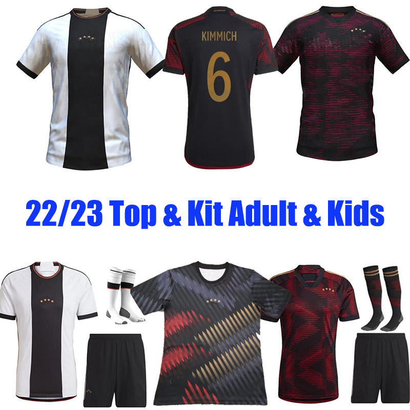 

2022 HUMMELS germanys home away Soccer Jersey KROOS WERNER MULLER Reus Football shirts jerseys pre-competition KROOS GOTZE SANEA KHEDIRA BOAENG Adult Kids Tops Kits, Home with patch 1
