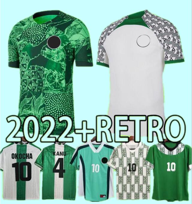 

Nigeria 2022 SOCCER JERSEY 22 23 Nigerian football Shirt Men Kids kit 2023 OKOCHA KANU BABAYARO UCHE WEST IHEANACHO VINTAGE FINIDI 94 96 98, 10