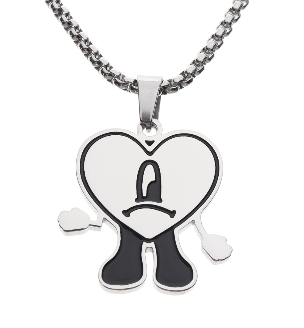 collier pendentif lapin marque de mode européenne/américaine hommes/femmes Hip Hop personnalité rue Couple bijoux accessoires