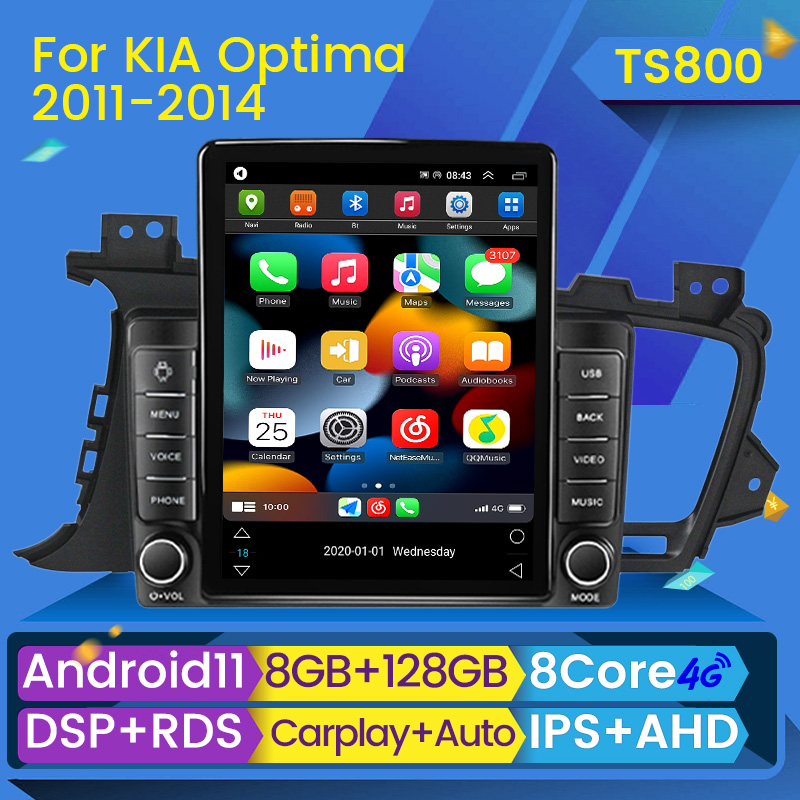 

Android 11 Car dvd Radio Stereo Player 2Din For Kia Optima 2011- 2015 Multimedia Video 4G GPS Navigation Carplay Head unit