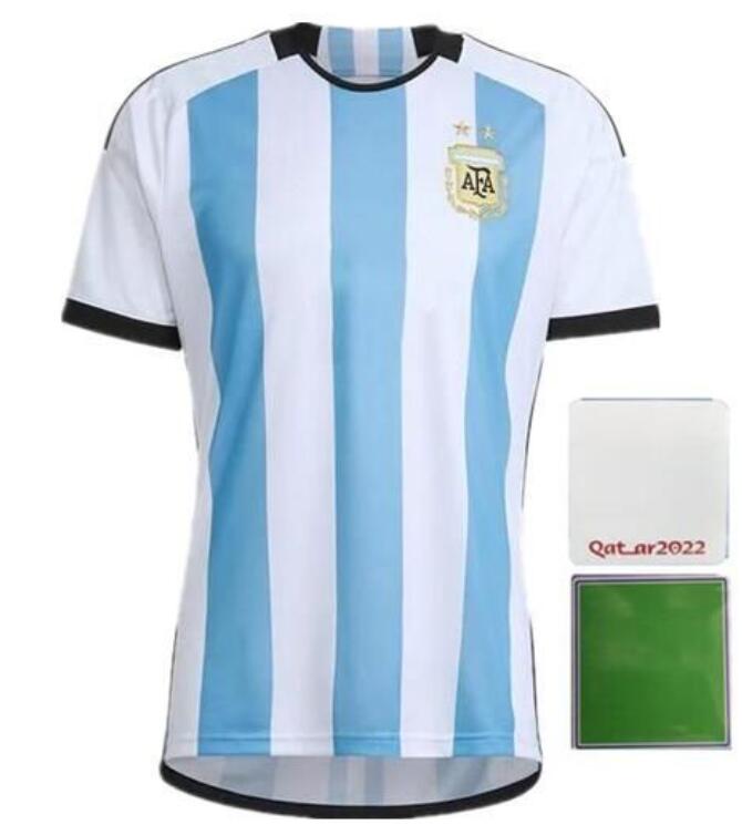 Chaussures Fans Player Version 2022 2023 Argentine Soccer Jerseys 22 23 Messi Mac Allister Dybala Di Maria Martinez de Paul Maradona Enfant Homme