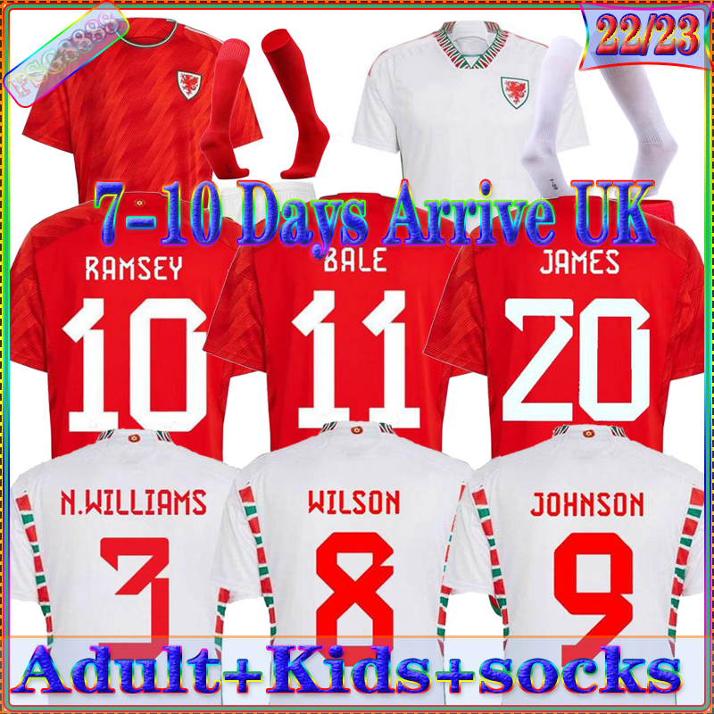 

2022 2023 fans version Wales Soccer Jerseys BALE WILSON ALLEN RAMSEY Mens 22 23 Maillot Foot world National Team cup Rodon VOKES Home Football Shirt Short Sleeve MAN