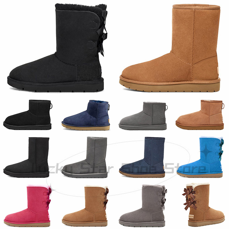 

designer boots women snow warm boot australia booties Classic Mini Ankle Khaki Grey Black Navy Blue Pink Red GAI womens outdoors sneakers trainers, #1 triple pink36-40