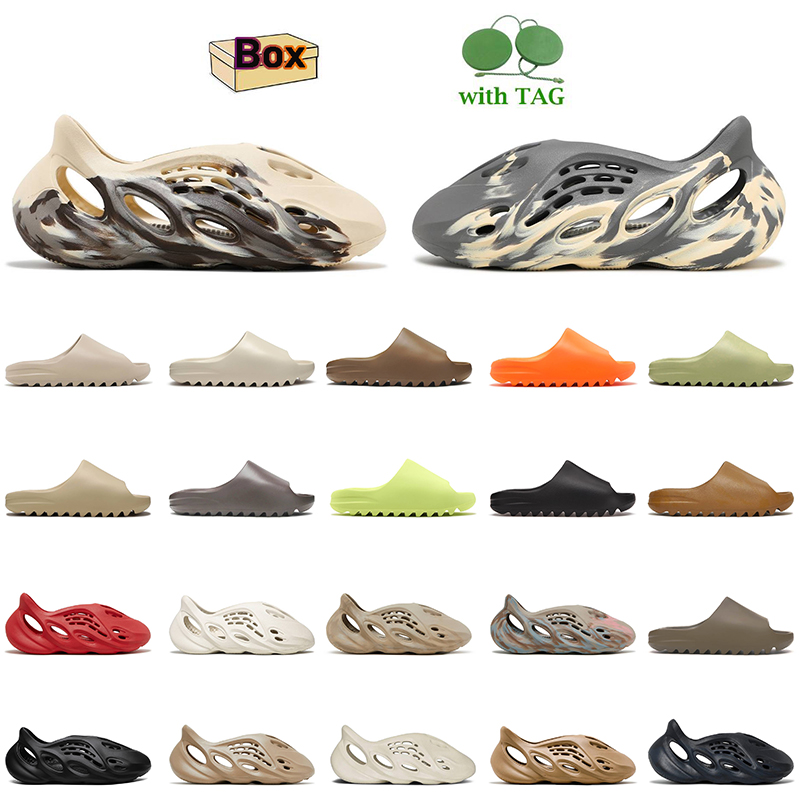 

Platform Designer Slippers Shoes With Box Foam Runner Slides Size Eur 36-47 Women Mens MX Cream Moon Clay Sand Mist Outdoor Beach Sandals Rubber Sole Runners Sneakers, # d21 mxt moon grey 36-47