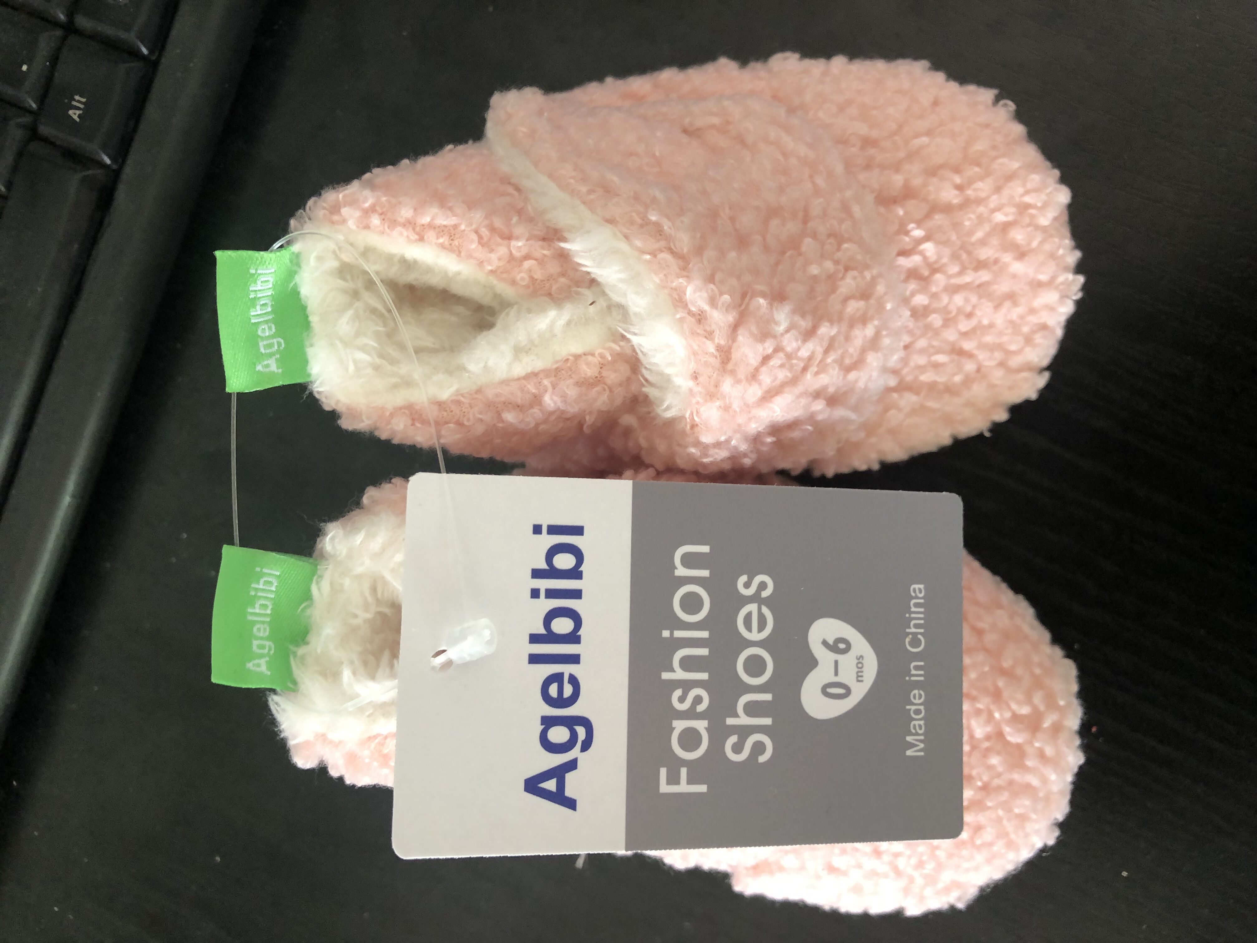 

Agelbibi Winter Baby Booties Warm Slippers Crib Socks Shoes First Walkers Prewalker Footwear, Pink