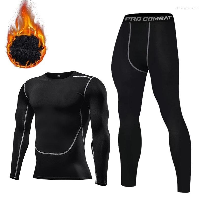 

Men's Thermal Underwear Men Compression Long Johns Keep Warm Winter Inner Wear Clothes 2 Piece Tracksuit Male, B4