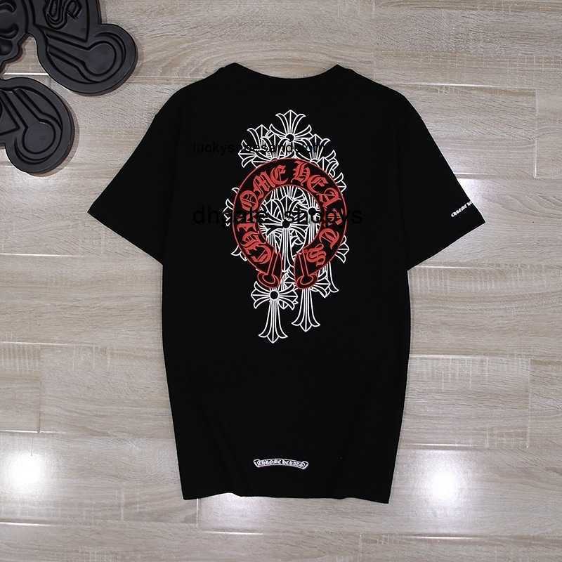 

T-shirts Chrome//heart Tee 2022s Street Chaokro Classic Phantom Cross Group Horseshoe Ch and Womens Short Sleev BBX9, White