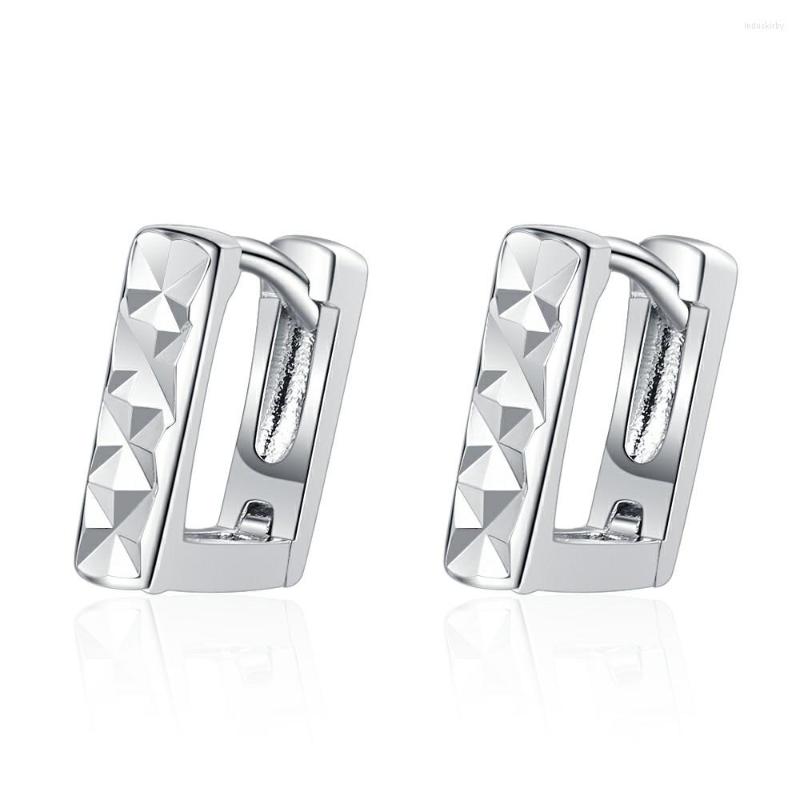 Boucles d'oreilles de cerceau 925 cerceaux en argent sterling pour femmes concises aretes pendentites plata de ley mujer boucle 'oreille 2023 bij