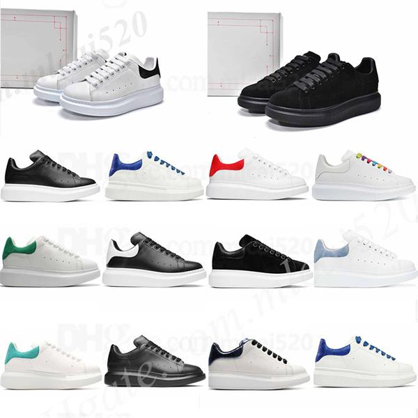 Designer Woman shoe Leather Lace Up Men Fashion Platform Oversized Sneakers White Black mens womens Luxury velvet suede Casual Shoes Cha Boc