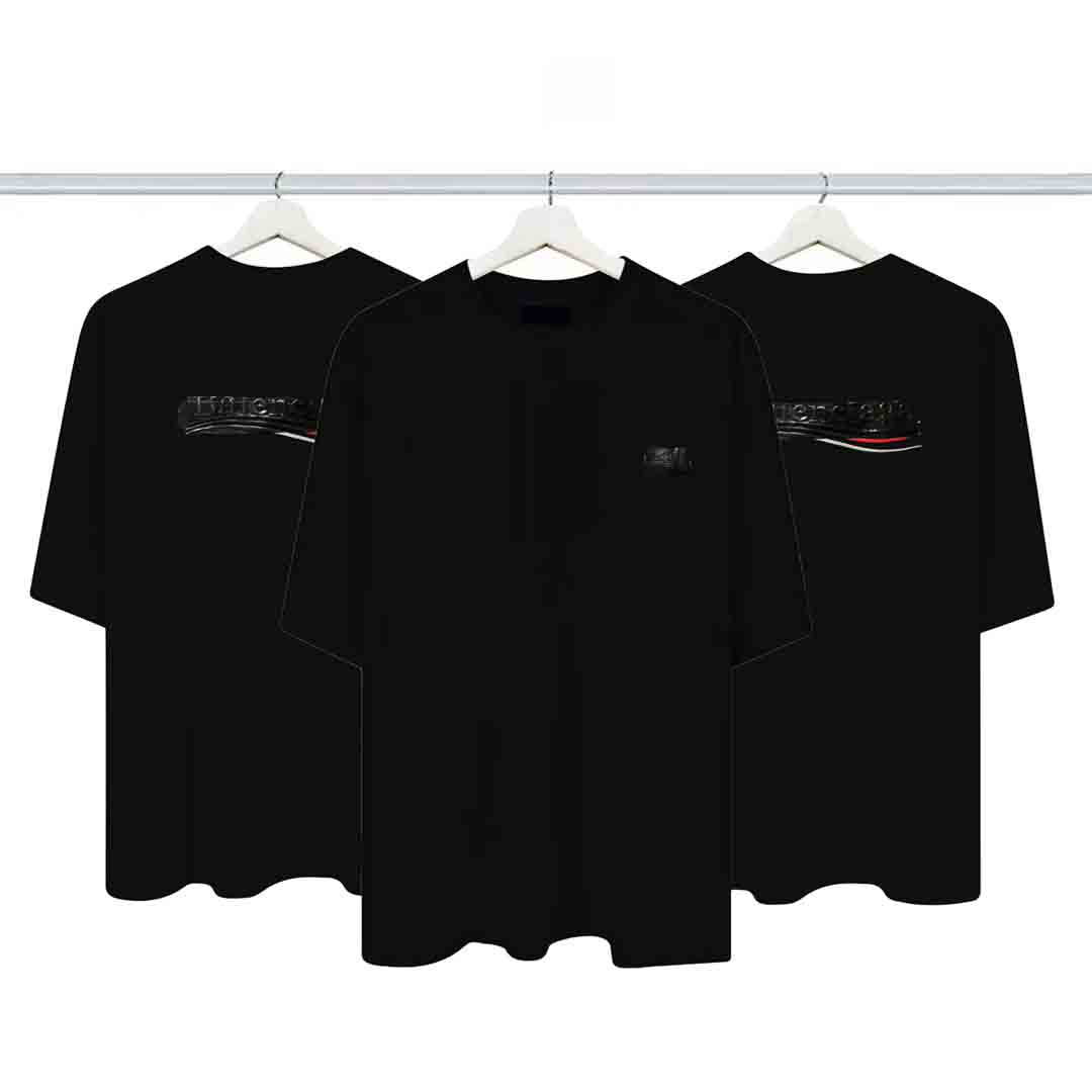 

Men's Tracksuits Tees & Polos Round neck embroidered and printed polar style summer wear with street pure cotton a10