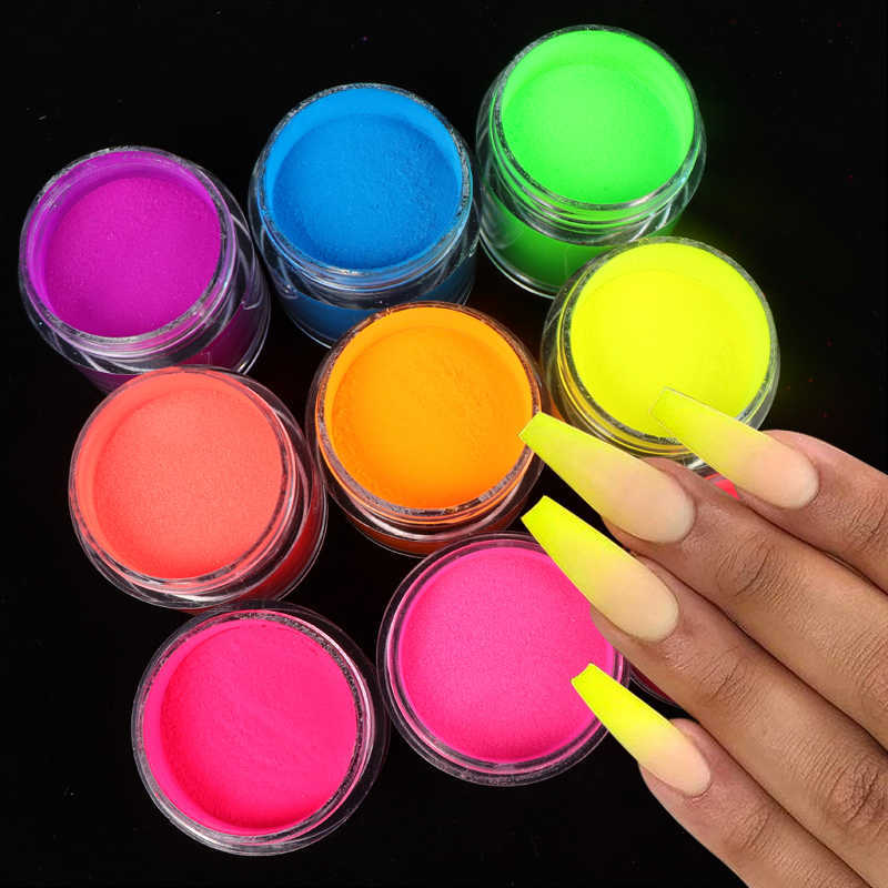 

Nail Polish 9 Boxes Acrylic Nail Powder Neon Pigment Powder Nails Polymer Gel Polish Manicure Tips Builder Professional Nail Art Supplies T221024, Pink