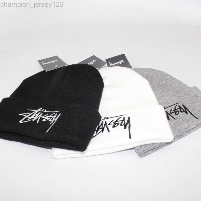 Ball Caps Fashion brand Stusy designer autumn winter knitted hat men women cursive embroidery hats wool warm cap