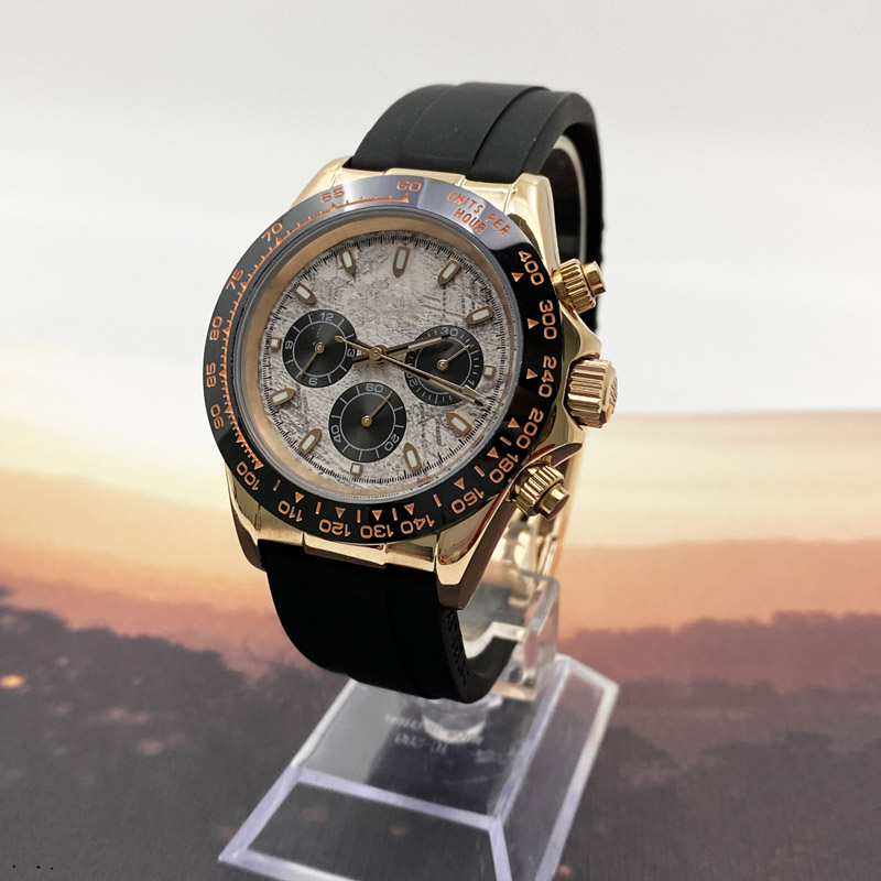 aaa quality watch watches for mens Automatic Mechanical Designer montre de luxe 40mm Folding Buckle Gold Hardlex Waterproof Stopwatch wristwatch zf