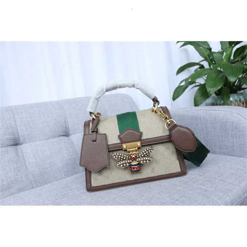 

quality strap female bee messenger ladybag purses and handbag shoulder crossbody bags for women, Brown + letter