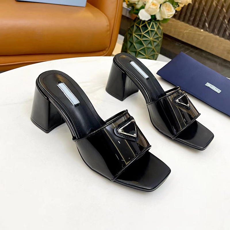 

knee high slippers for women Luxury designer pantoufle Hote Beach ankle High heels plus size 10, Box