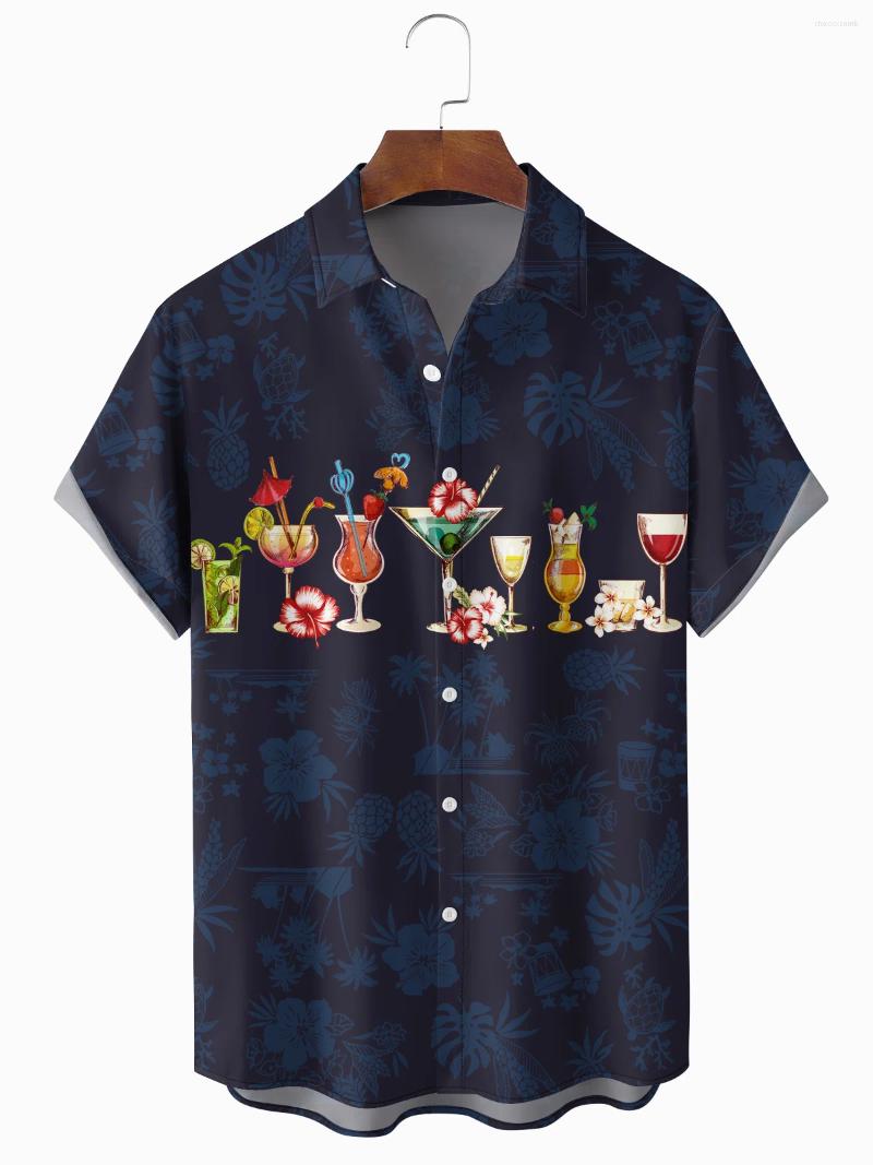 

Men's Casual Shirts Hawaiian Graphic Men's Breathable Short Sleeve Shirt, A606