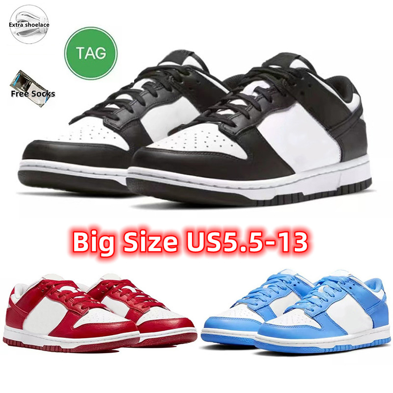 

Big Size US5.5-13 Designer mens running shoes dunks low Panda White Black University Blue UNC Red men women trainers sport sneakers, Color#1
