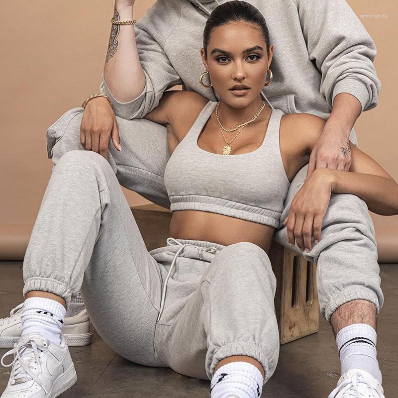 Women's Two Piece Pants Echoine Summer Sportwear Yoga Set Women Gym Crop Top And Lounge Wear Jogger Suit Outfits-image-812207722