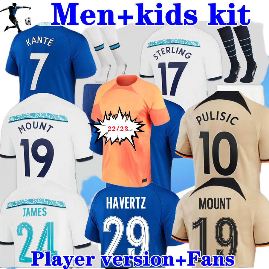 

S-4XL 22 23 cFcS STERLING #17 soccer jerseys limited-edition WERNER HAVERTZ ZIYECH PULISIC Jorginho 2022 2023 Camiseta KANTE Men Kids football shirts, Men gk