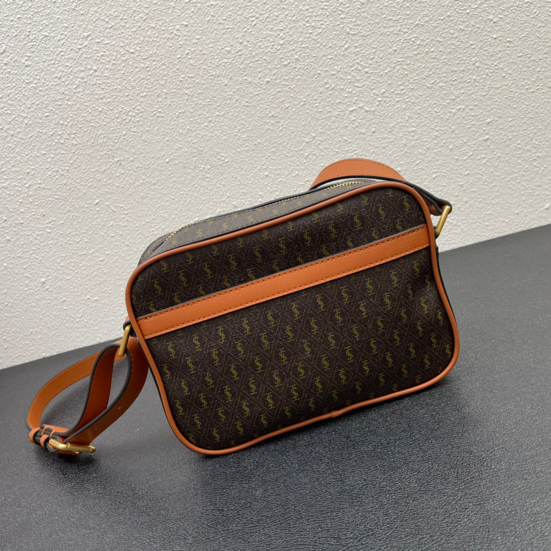 

Men women luxury Tote bags designer classic presbyopia Camera bag large capacity vintage print pattern Crossbody Shoulder Bags Zipper lined purse 21.5x15x7cm, Brown