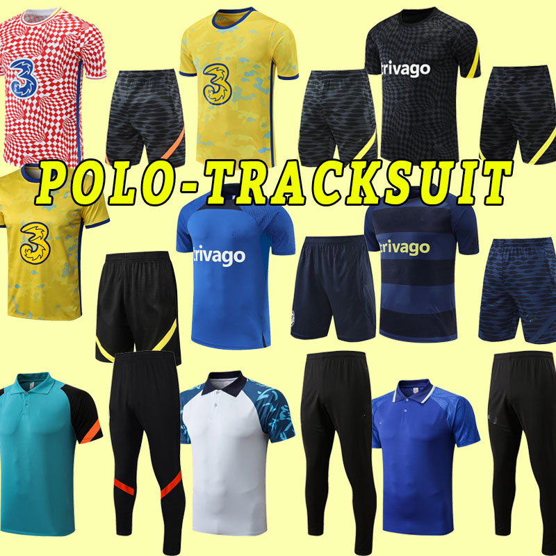 

POLO Training suit CFC STERLING 2022 2023 Soccer Jerseys CUCURELLA 22 23 MOUNT football shirt KANTE PULISIC HAVERTZ KOULIBALY Men kits jersey Uniform men adult, As shown