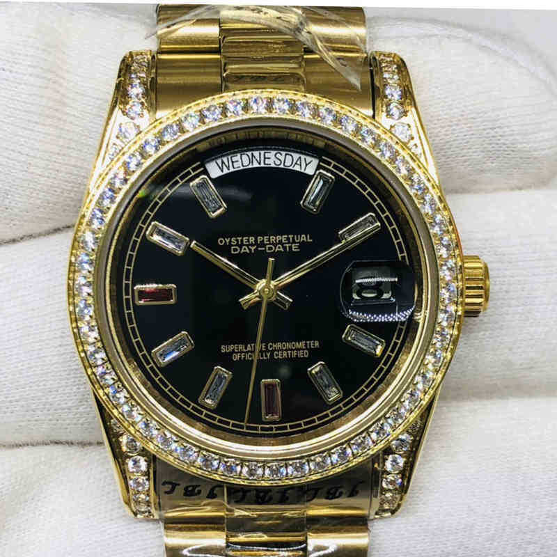 

3235 Power Reserve 72 Datejust Ladies Es 3k n c Date Aaaaa Luxury Mens Mechanical Watch Automatic Log of Family Quadrangle Gold Black Stone, Hexagonal double calendar black stone
