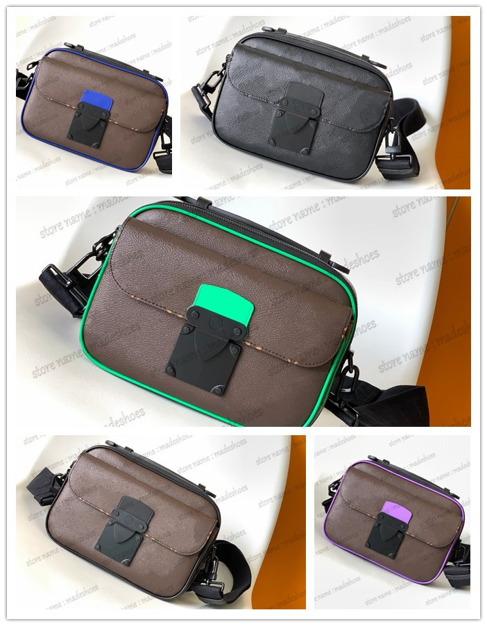 

22s S LOCK Bags Monograms Embossed MESSENGER Men's Shoulder Bag Taurillon Crossbody V Stitching S-Lock Magnetic Closure Designers Purse M45806 M58489 M45863