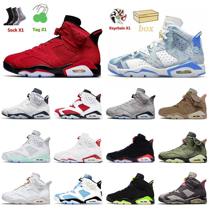 

Basketball Shoes Toro 6s Washed Denim Georgetown Jumpman 6 Black Infrared Red Oreo Mint Foam UNC Carmine Retros Gold Hoops Midnight Navy Sports Trainers Sneakers, D39 unc 36-47