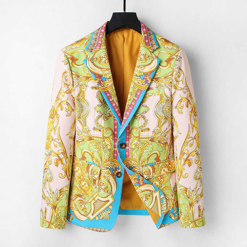 

Mens suit vers designer jacket Lapel shirt Medusa printed cardigan coat men casual jackets, Color1