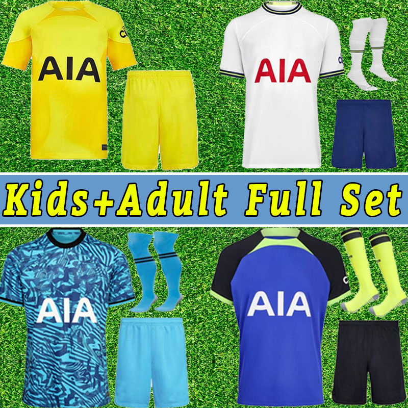 

Full Set Men Kids 22 23 Soccer Jersey RICHARLISON KULUSEVSKI HOJBJERG SPENCE PERISIC DIER LUCAS ROMERO Tottenham Football SPURS goalkeeper socks shorts KANE SON, Goalkeeper+patch