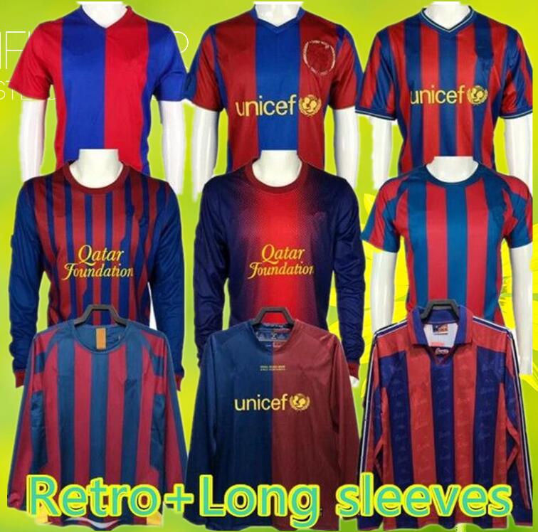 

1899 1999 Barcelona Retro soccer jerseys 96 97 07 08 09 10 11 XAVI RONALDINHO RONALDO RIVALDO GUARDIOLA Iniesta finals classic maillo long sleeves football shirts