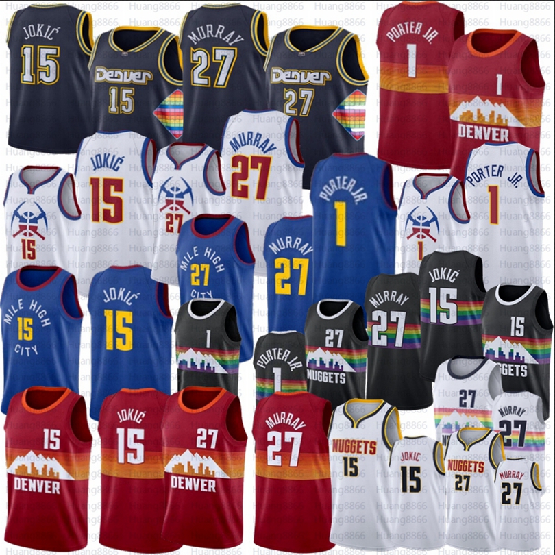 

Nikola Basketball Jokic Jersey Jamal 27 Murray1 Porter Jr. Jerseys, As